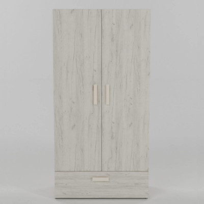 Armoire 2 portes avec tiroir KENZI