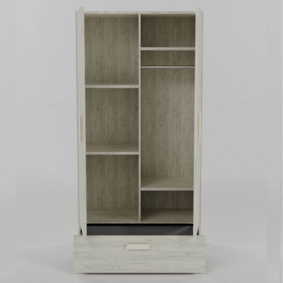 Armoire 2 portes avec tiroir KENZI