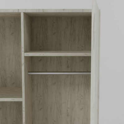 Armoire 2 portes avec tiroir KENZI