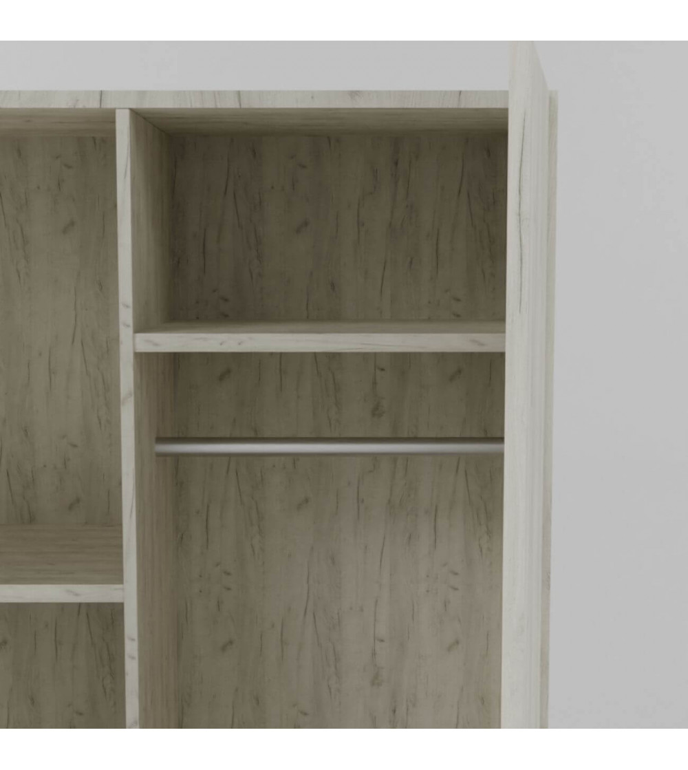 Armoire 2 portes avec tiroir KENZI